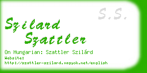 szilard szattler business card