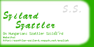 szilard szattler business card